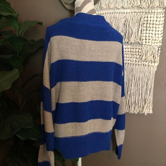 Free People Cassidy Blue Striped Sweater - Picture 5 of 9